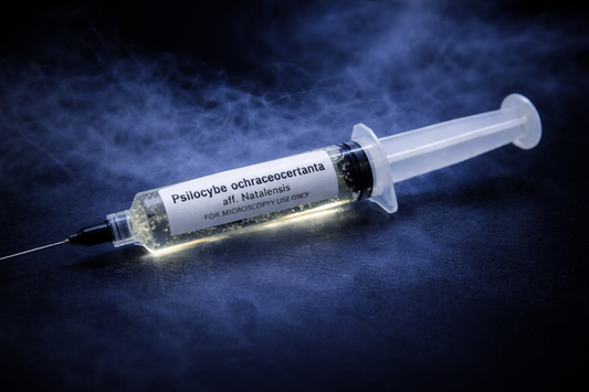 Psilocybe ochraceocentrata, aff. Natalensis (10 cc) Mushroom Liquid Culture