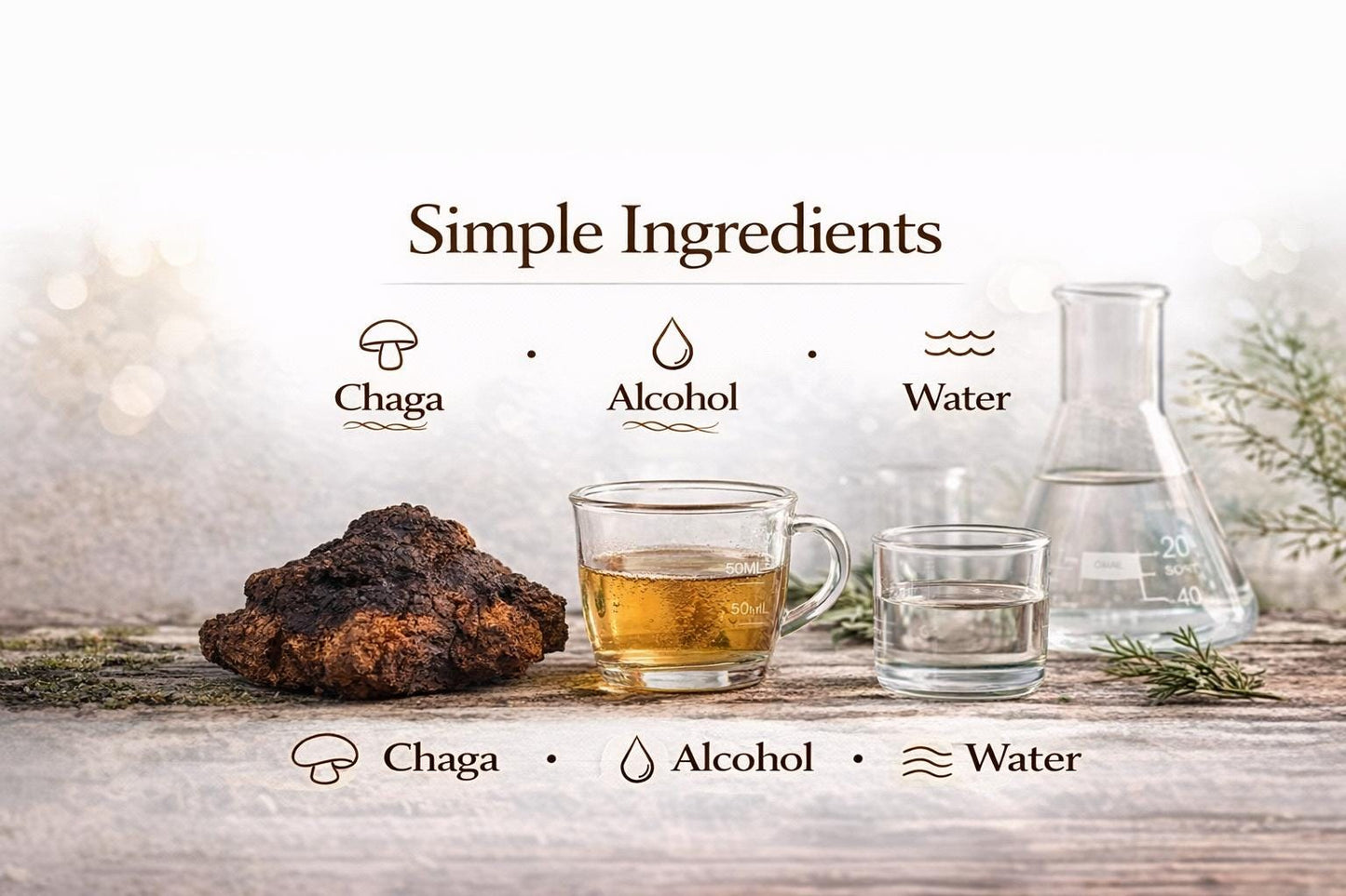 Chaga Mushroom Tincture Dual Extract | Immune Support | Antioxidant Rich | Adaptogen | Herbal Extract | Small Batch Canada